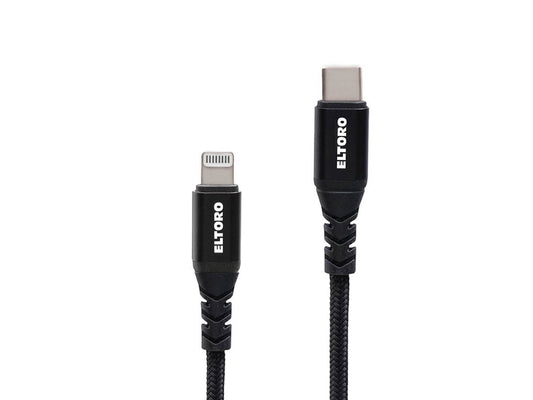 Eltoro : USB-C TO Lightning KEVLAR Cable 1m with Black Nylon