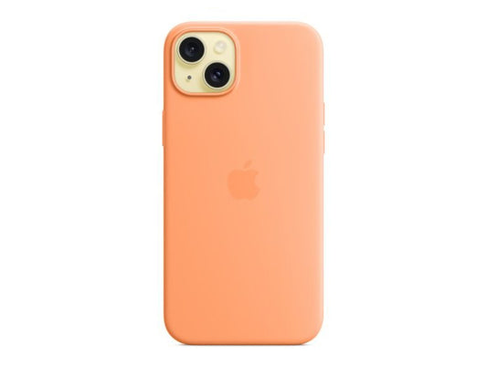 iPhone 15 Plus Silicone Case with MagSafe - Orange Sorbet