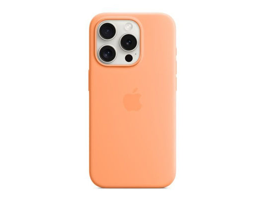 iPhone 15 Pro Silicone Case with MagSafe - Orange Sorbet