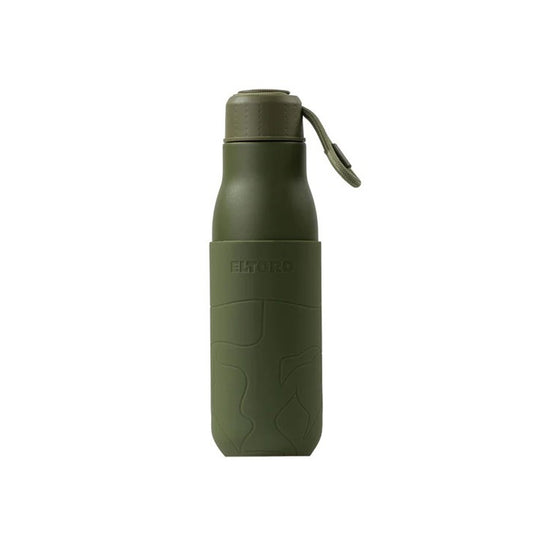 Eltoro Stainless Steel Bottle 500ml - With Olive Sleeve - Olive