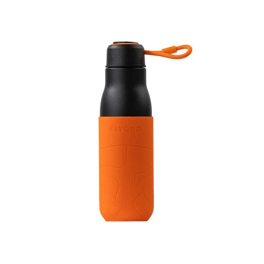 Eltoro Stainless Steel Bottle 500ml Black with Orange Sleeve