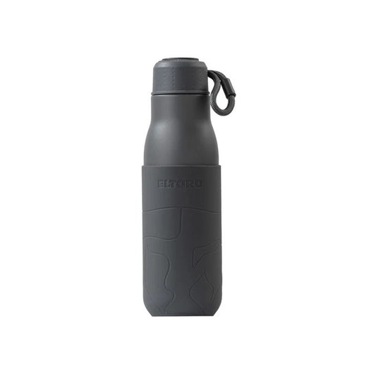 Eltoro Stainless Steel Bottle 500ml - With Grey Sleeve - Grey