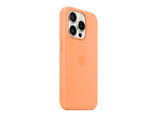 iPhone 15 Pro Silicone Case with MagSafe - Orange Sorbet