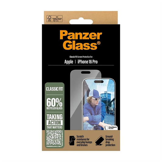 PanzerGlass® Screen Protector - 6.1 Inch - Classic Fit - iPhone 16 Pro