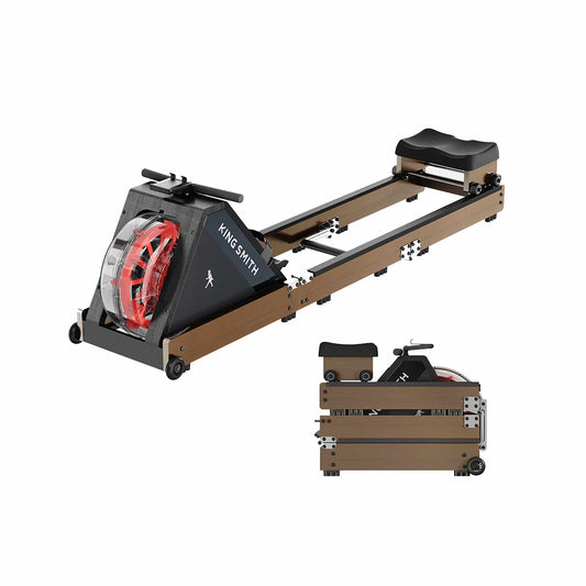 Kingsmith Water Rowing Machine WR20 - With Tri-Fold Patent - Water Resistance - Walnut