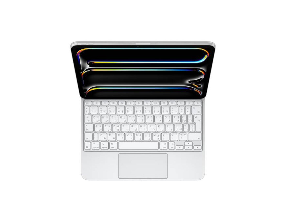 Magic Keyboard for iPad Pro 11 inch (M4) - Arabic - White - Digits