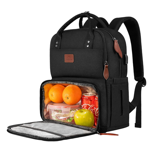 Matein Lunch BackPack - Water Resistant Polyester - Black