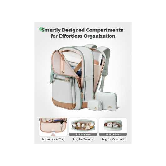 Matein Underseat BackPack for Women - Water Resistant Polyester - Green