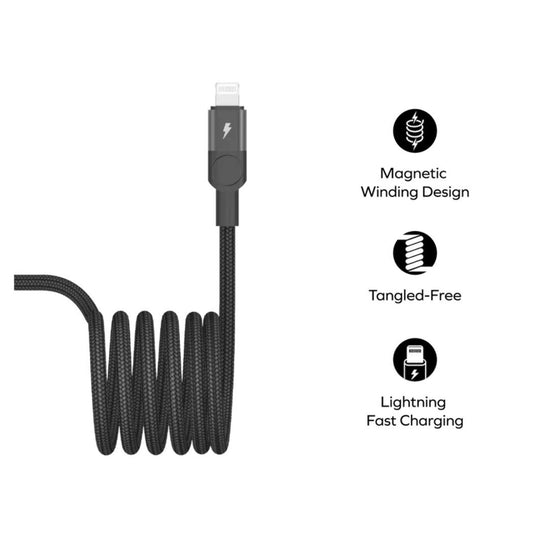Momax - Mag.link USB-C to Lightning Magnetic Cable 2M - Black