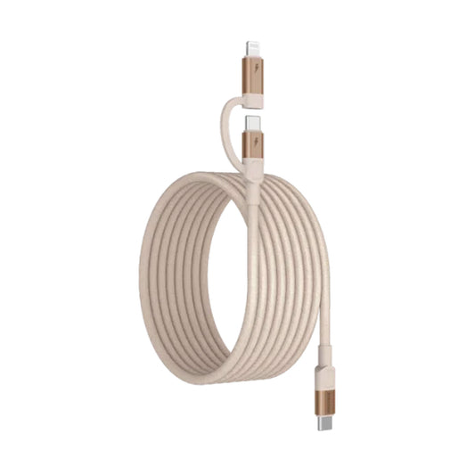 Momax - Mag.link USB-C to C & Lightning Magnetic Cable 1M - Desert Titanium