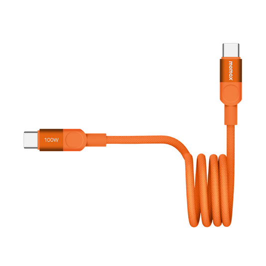 Momax - Mag.Link 100W USB-C To USB-C Magnetic Cable 1M  - (Orange)