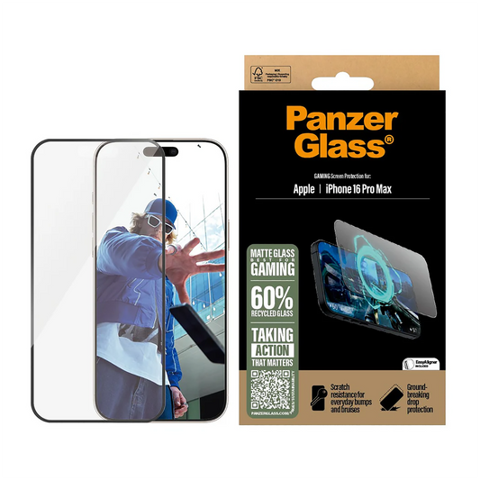 PanzerGlass® Gaming Screen Protector - 6.7 Inch- Ultra-Wide Fit -  iPhone 16 Pro Max