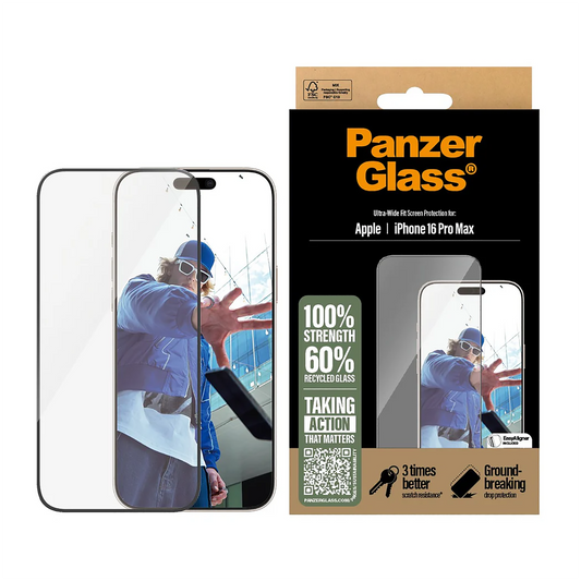 PanzerGlass® Screen Protector - 6.7 Inch - Ultra-Wide Fit - iPhone 16 Pro Max