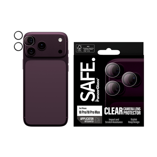 SAFE Screen Protector Apple iPhone 2026 Pro/Pro Max Hoops Camera Lens Protector - Transparent