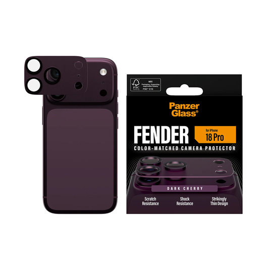 PanzerGlass® Fender Camera Protector Apple iPhone 18 Pro - Dark Cherry