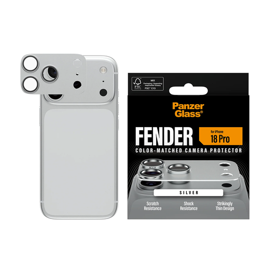 PanzerGlass® Fender Camera Protector  Apple iPhone 18 Pro - Silver