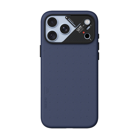 AULUMU A18 Partical Vegan leather Case  iPhone 18 Pro Max - Dark Blue