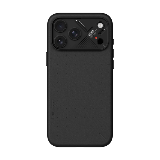 AULUMU A18 Partical Vegan leather Case  iPhone 18 Pro - Black