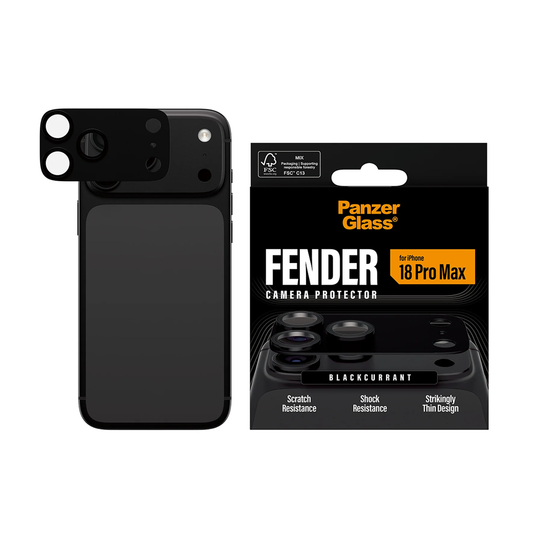 PanzerGlass® Fender Camera Protector Apple iPhone 18 Pro Max - Currant Black