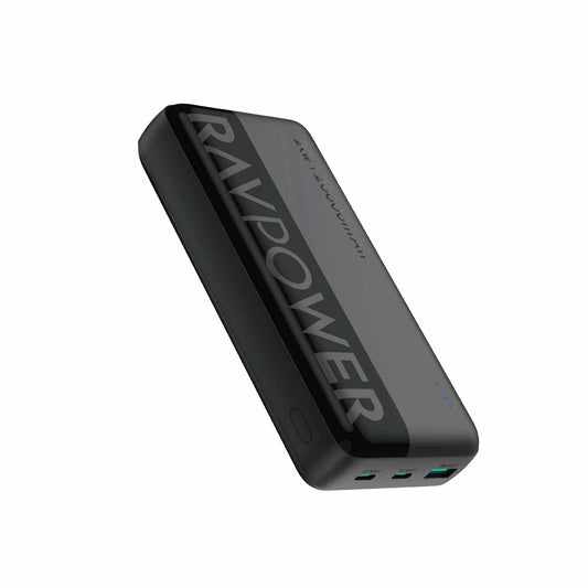 RAVPower RP-PB1229 PD20W Pioneer 20000mAh 3-Port Power Bank - Black