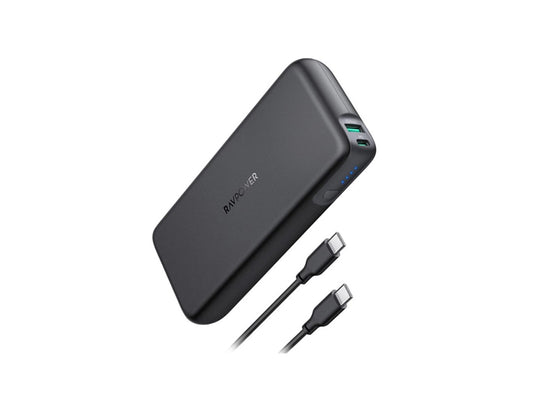  راف باور باور بانك محمول بي بي بايونير بقدرة 20000 مللي أمبير في الساعة وقوة 60 واط ومنفذين - أسود
