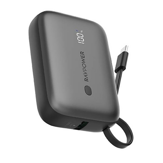 RAVPower PD20W - 10000mAh  3-Port Power Bank - Black