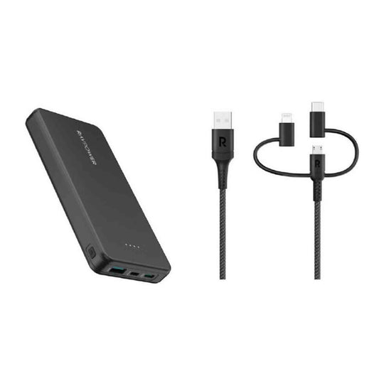 Ravpower Power Bank 10000 mAh PD 15W + 3 in 1 cable