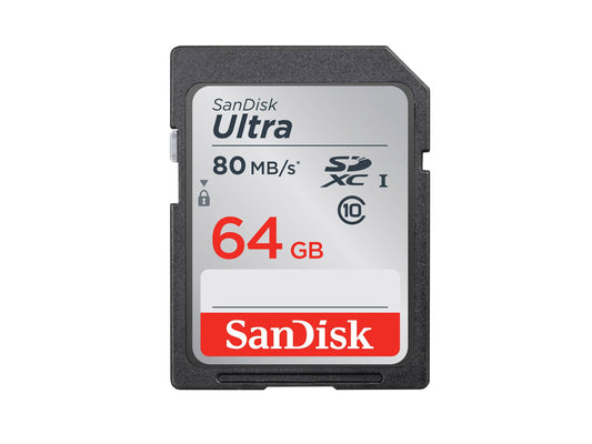 SanDisk Ultra 64GB up to 80MB/s C10 UHS-I SDXC Memory Card