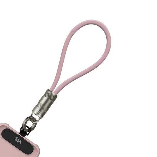 SIA Power Link Soft Rubber Type C - Type C Lanyard Cable 60W 30CM - Light Pink