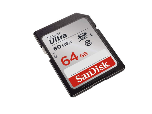  سانديسك الترا بطاقة ذاكرة 64 جيجابايت تصل إلى 80 ميجابايت/ثانية C10 UHS-I SDXC