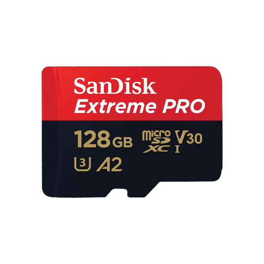 سان ديسك إكستريم برو بطاقة ذاكرة microSD بسعة 128 جيجابايت للهواتف الذكية والكاميرات والطائرات بدون طيار