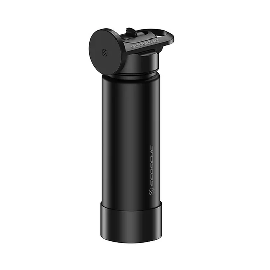 Scosche MagicMount Flask 22 oz (650ml) Stainless Steel Insulated Water Bottle With Magnetic Cell Phone Holder/Tripod Mount Stand/Magsafe - Black