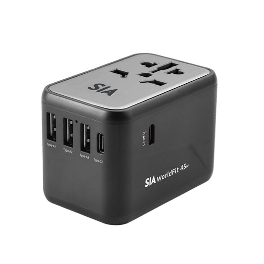 SIA Worldfit Travel Adapter 45W SITRV45WBG