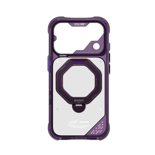 SkinArma iPhone 18 Pro 6.3 Inch (2026) Saturn (Rotating Kick-Stand) - Burgundy