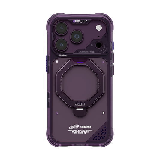 SkinArma iPhone 18 Pro Max 6.9 Inch (2026) Saturn (Rotating Kick-Stand) - Burgundy