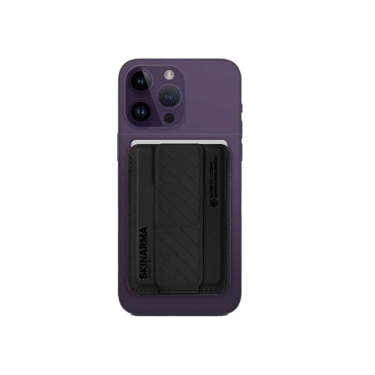 Skinarma Mag-Charge Card Holder With Grip Stand  Kado - Black