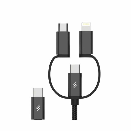 Smartix Premium 3 in 1 Braided Cable USB-C to USB-C/Lightning/Micro USB
