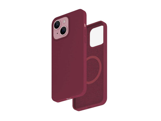 Smartix Premium Silicone Magnetic Case for iPhone 15 Plus Plum