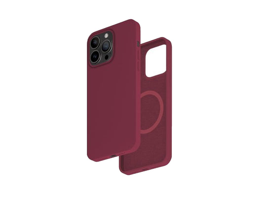 Smartix Premium Silicone Magnetic Case for iPhone 15 Pro Plum