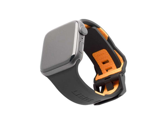 UAG Apple Watch 45mm/44mm/42mm/Ultra Civilian Strap (Black/Orange)