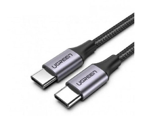UGREEN USB 2.0 C M/M Round Cable Nickel Plating Aluminum Shell 1m - Gray Black