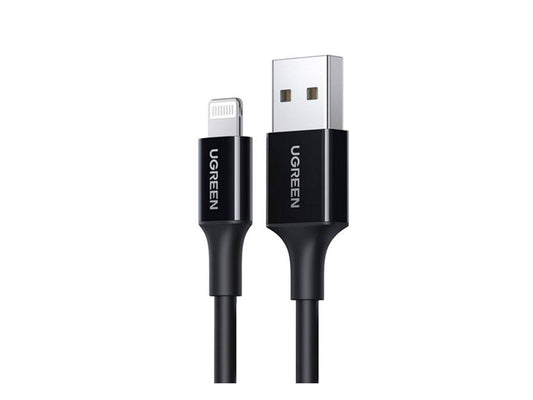 UGREEN USB-A Male to Lightning Male Cable Nickel Plating ABS Shell 1m (Black)US288