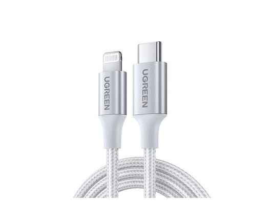 UGREEN USB-C to Lightning Cable Braided 2m - Silver