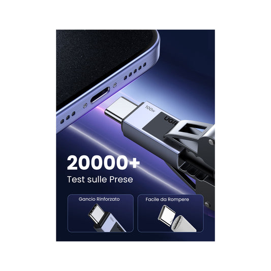 UGREEN USB-C to USB-C PD Fast Charging Cable 5A Max Space Gray 1m