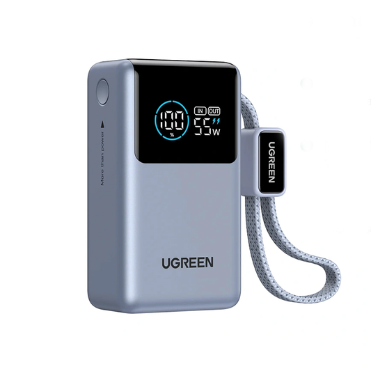 UGREEN Nexode Power Bank 10000mAh, 55W, 2 Ports, Built-in Cable