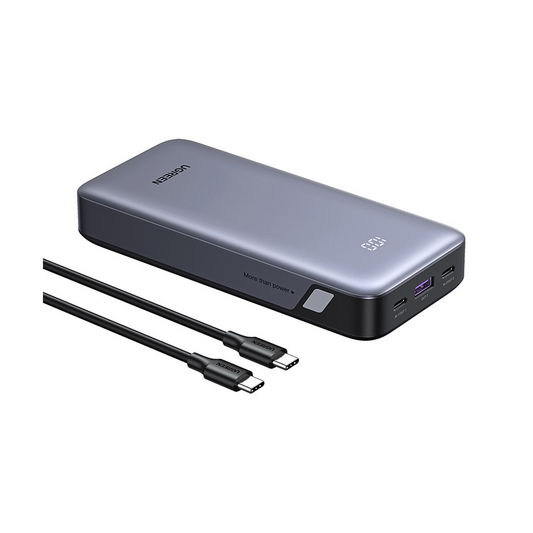 يوجرين باور بنك 20000 مللي أمبير بقوة 30 واط مع منفذين Type-C ومنفذ USB-A