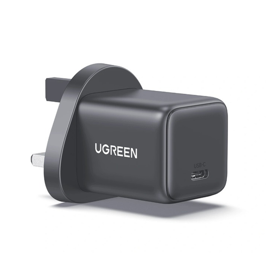 UGREEN 30W One Port USB-C GaN Fast Charger UK - Space Grey
