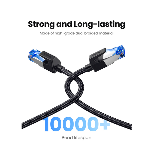 UGREEN Cat8 Pure Copper Ethernet Cable Braided 10m - Black