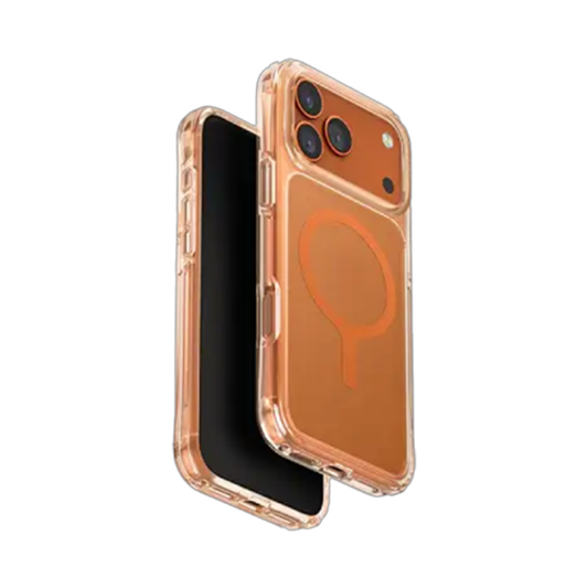 Uniq Hybrid LPX Classic MagSafe Case for iPhone 17 Pro Max - Frost Clear/Volt Orange