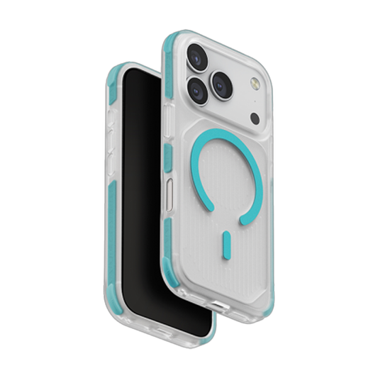 Uniq Hybrid Combat Active MagSafe Case for iPhone 17 Pro Max - Frost Clear / Turquoise